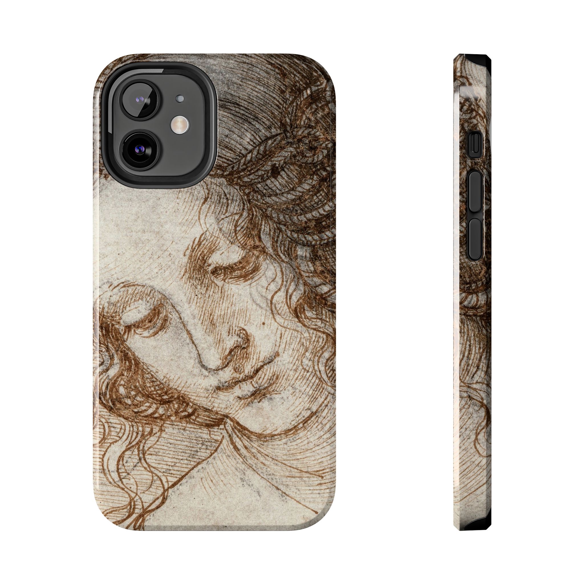 Da Vinci, Female Head Tough Phone Case - Image 11