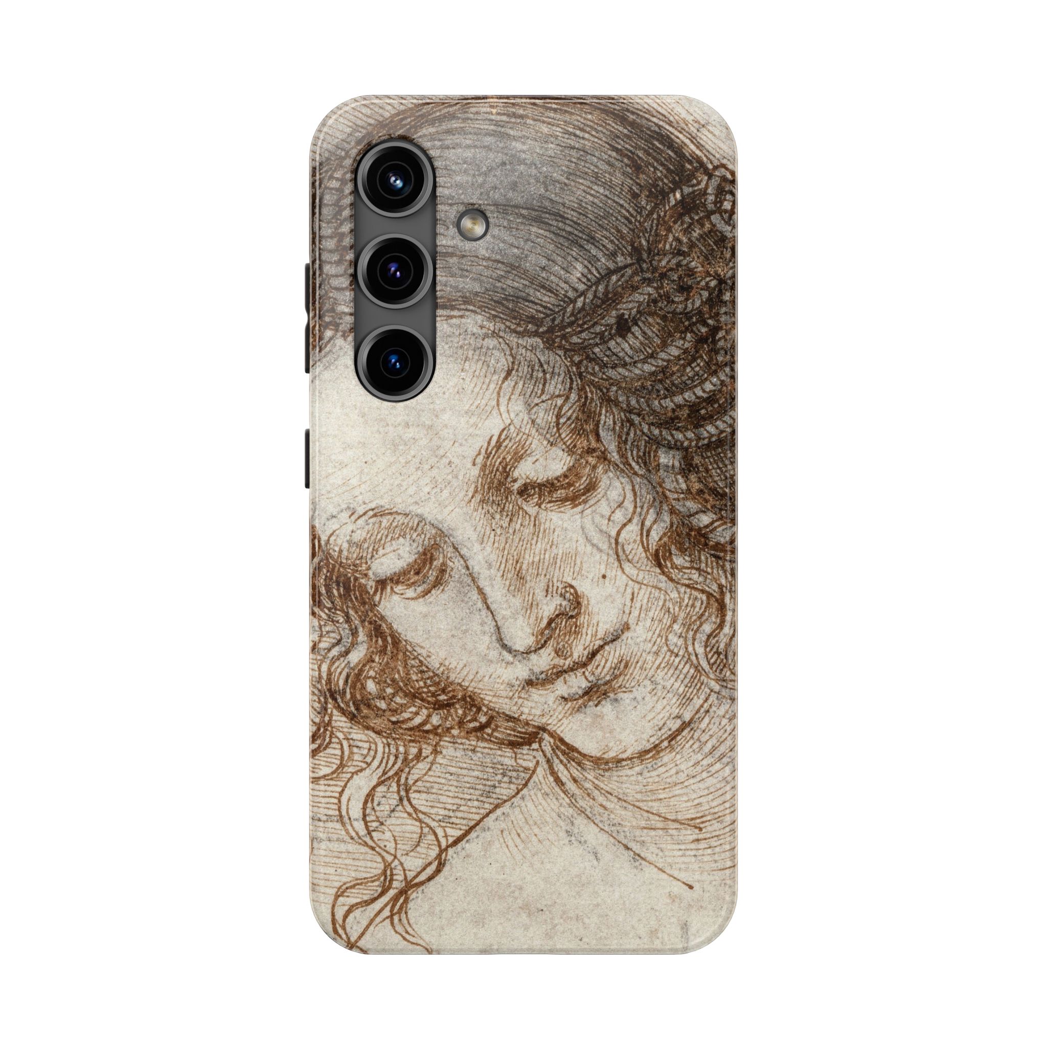 Da Vinci, Female Head Tough Phone Case - Image 25