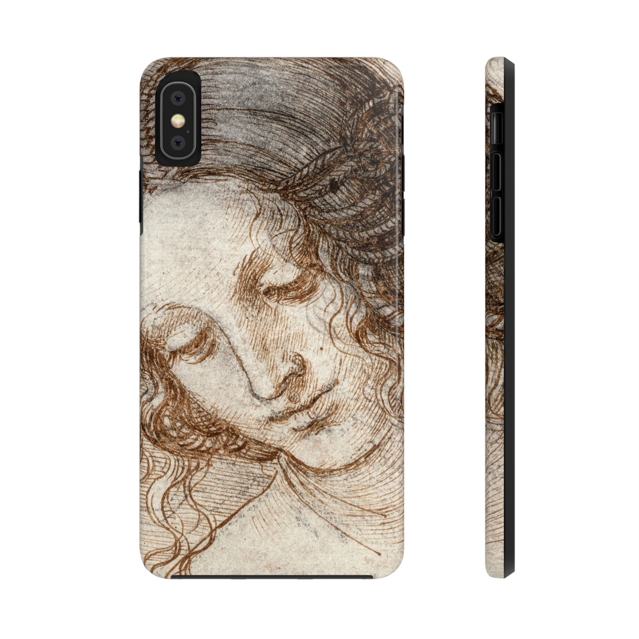 Da Vinci, Female Head Tough Phone Case - Image 6