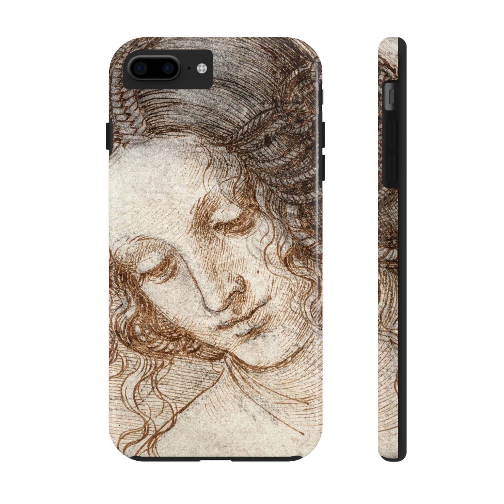 Da Vinci, Female Head Tough Phone Case - Image 2