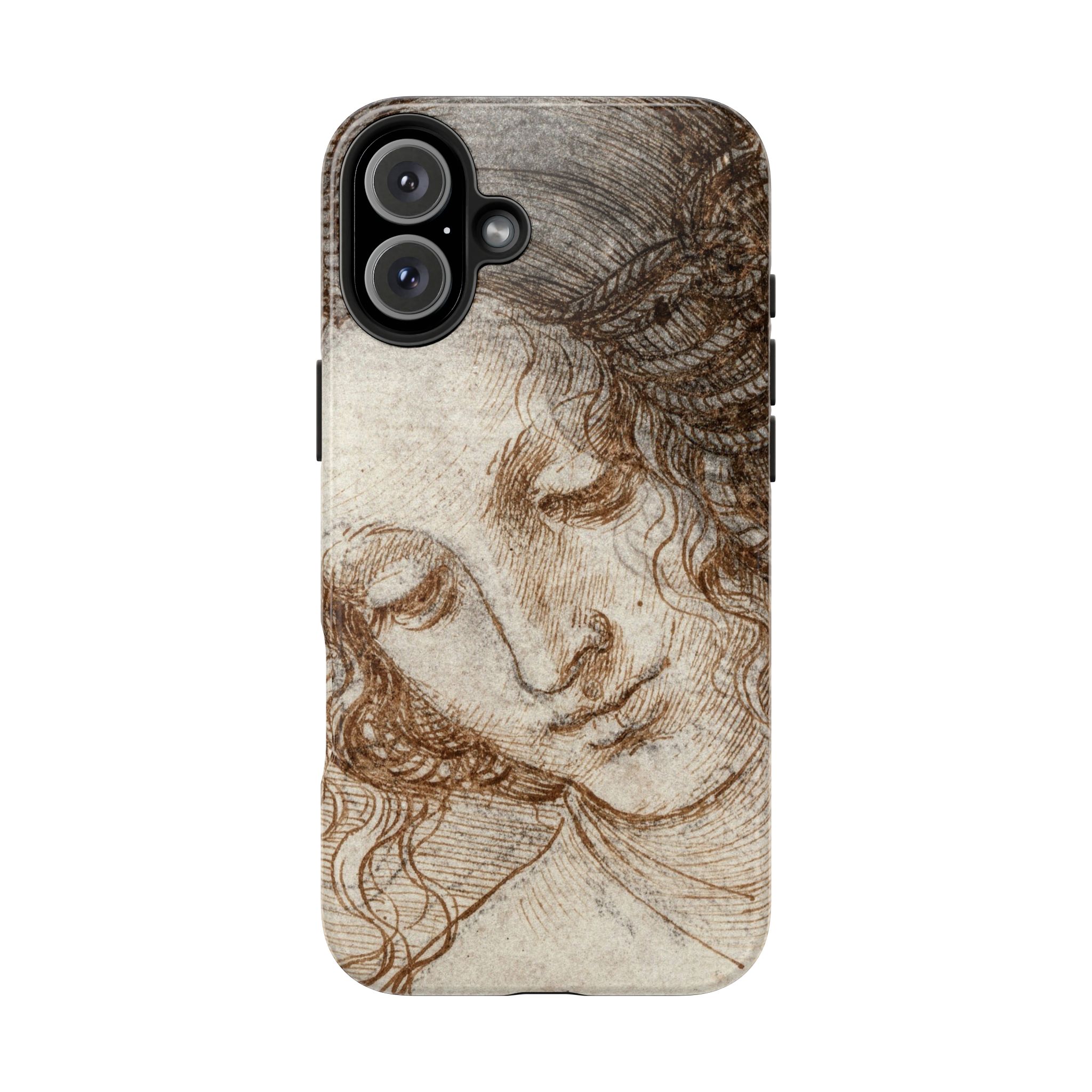 Da Vinci, Female Head Tough Phone Case - Image 32