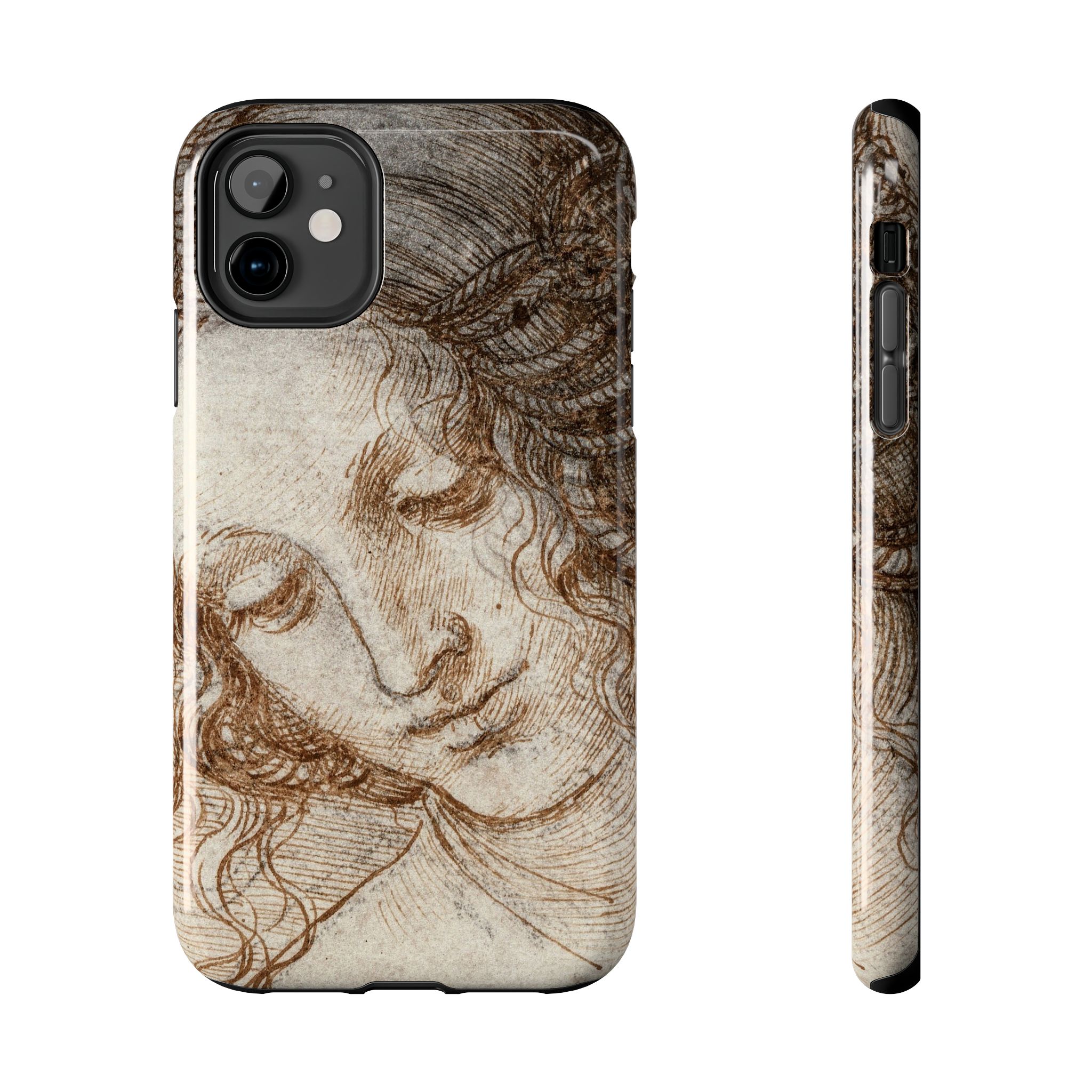 Da Vinci, Female Head Tough Phone Case - Image 7