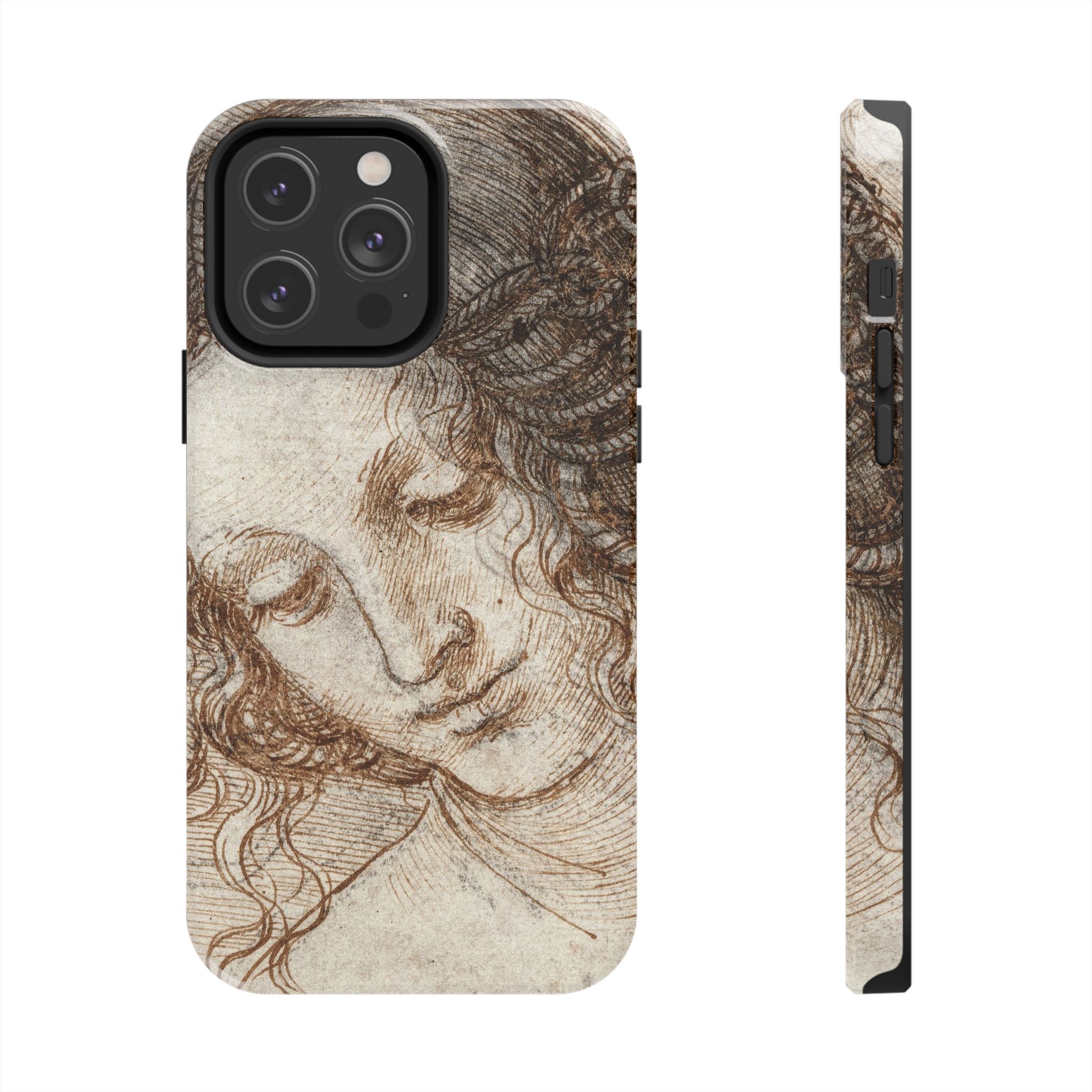 Da Vinci, Female Head Tough Phone Case - Image 20