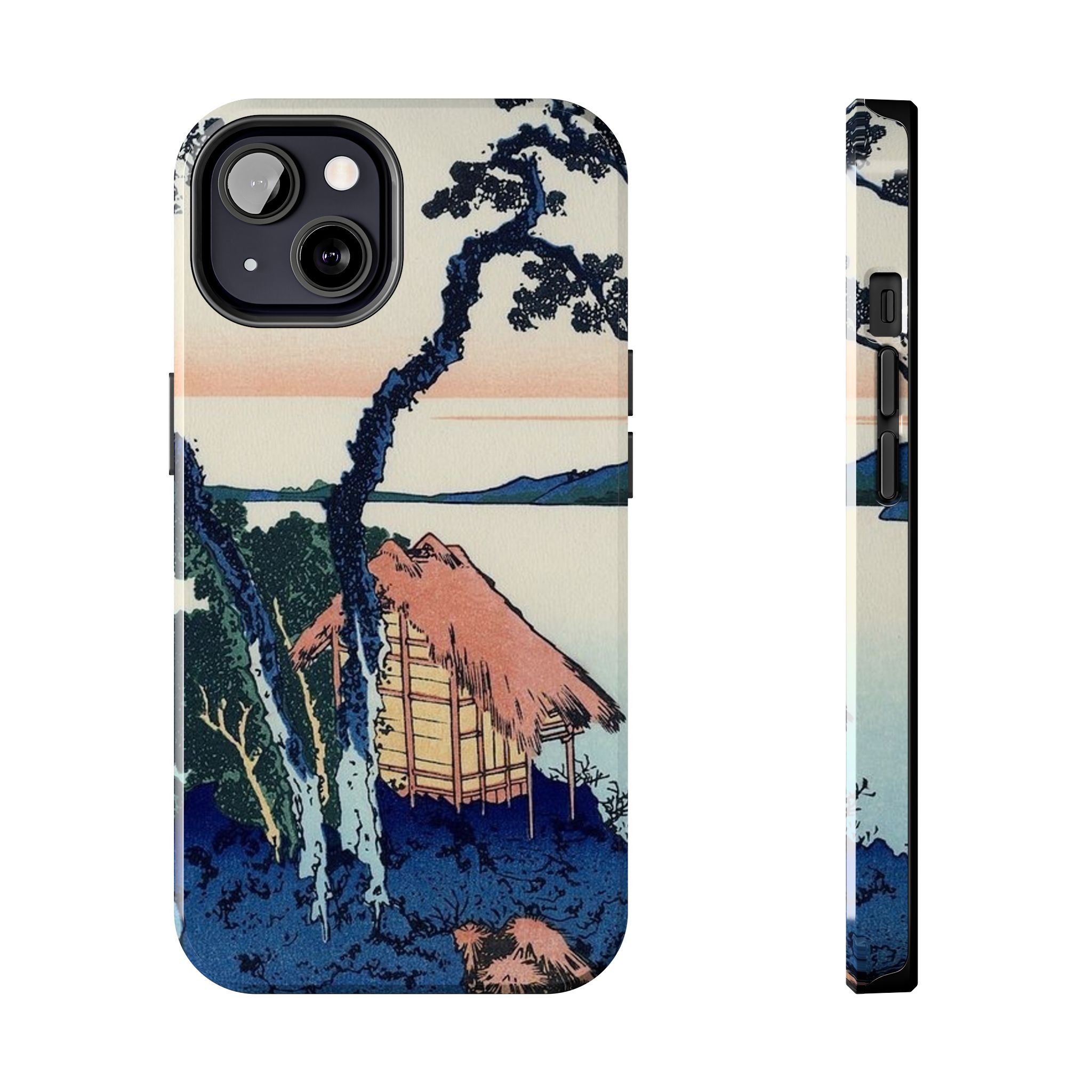 Hokusai, Lake Suwa in the Shinano Province Tough Phone Case - Image 13