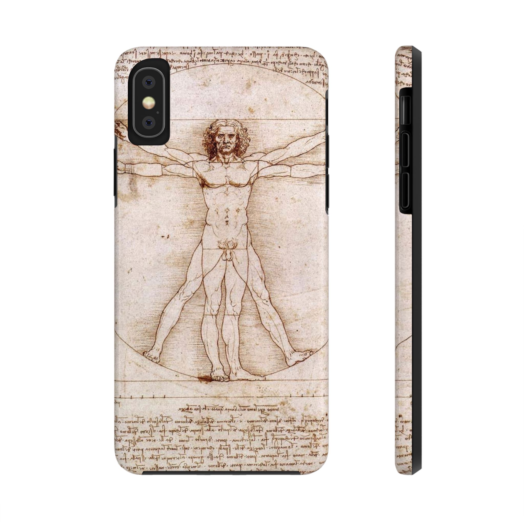 Leonardo Da Vinci's Vitruvian Man Tough Phone Case - Image 2
