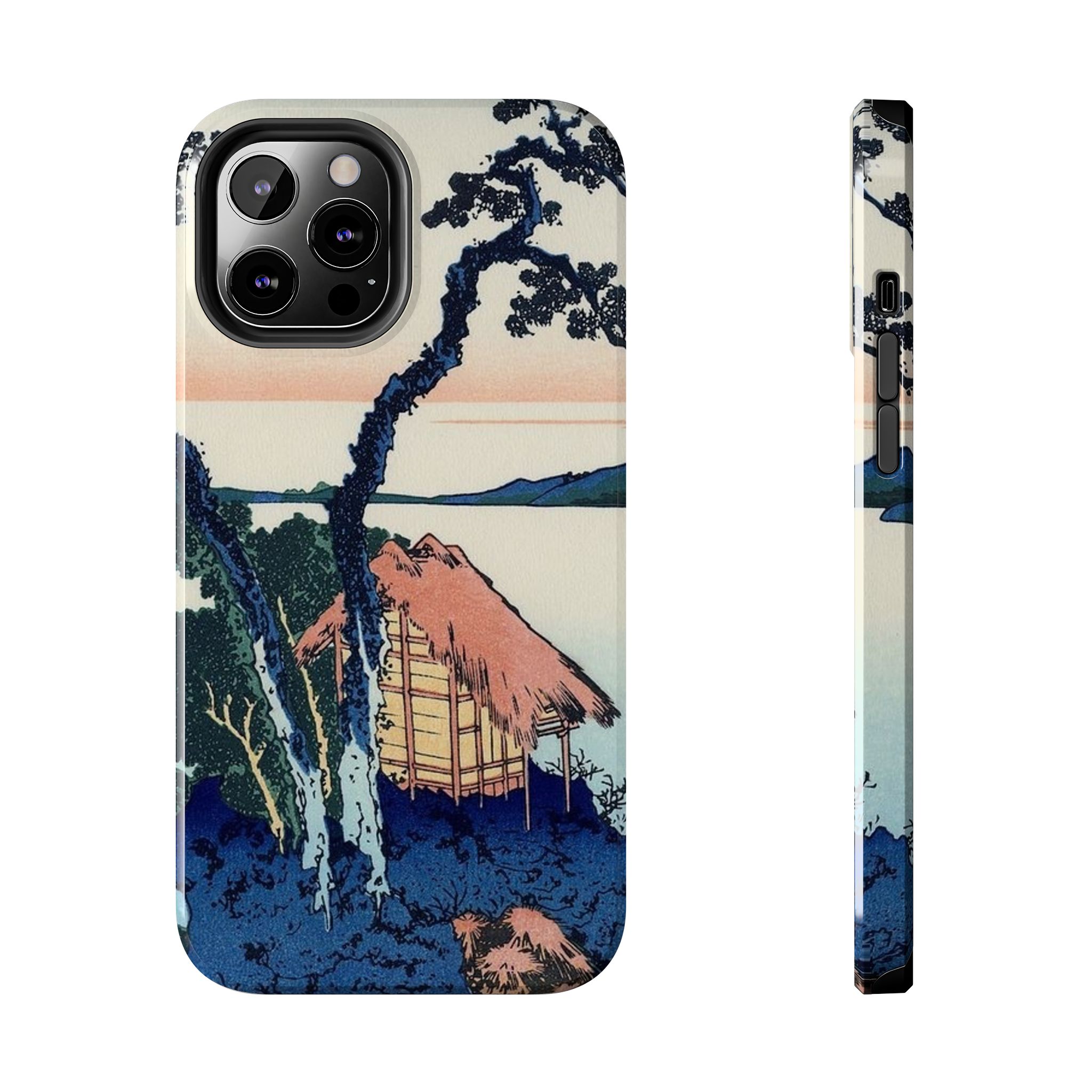 Hokusai, Lake Suwa in the Shinano Province Tough Phone Case - Image 12