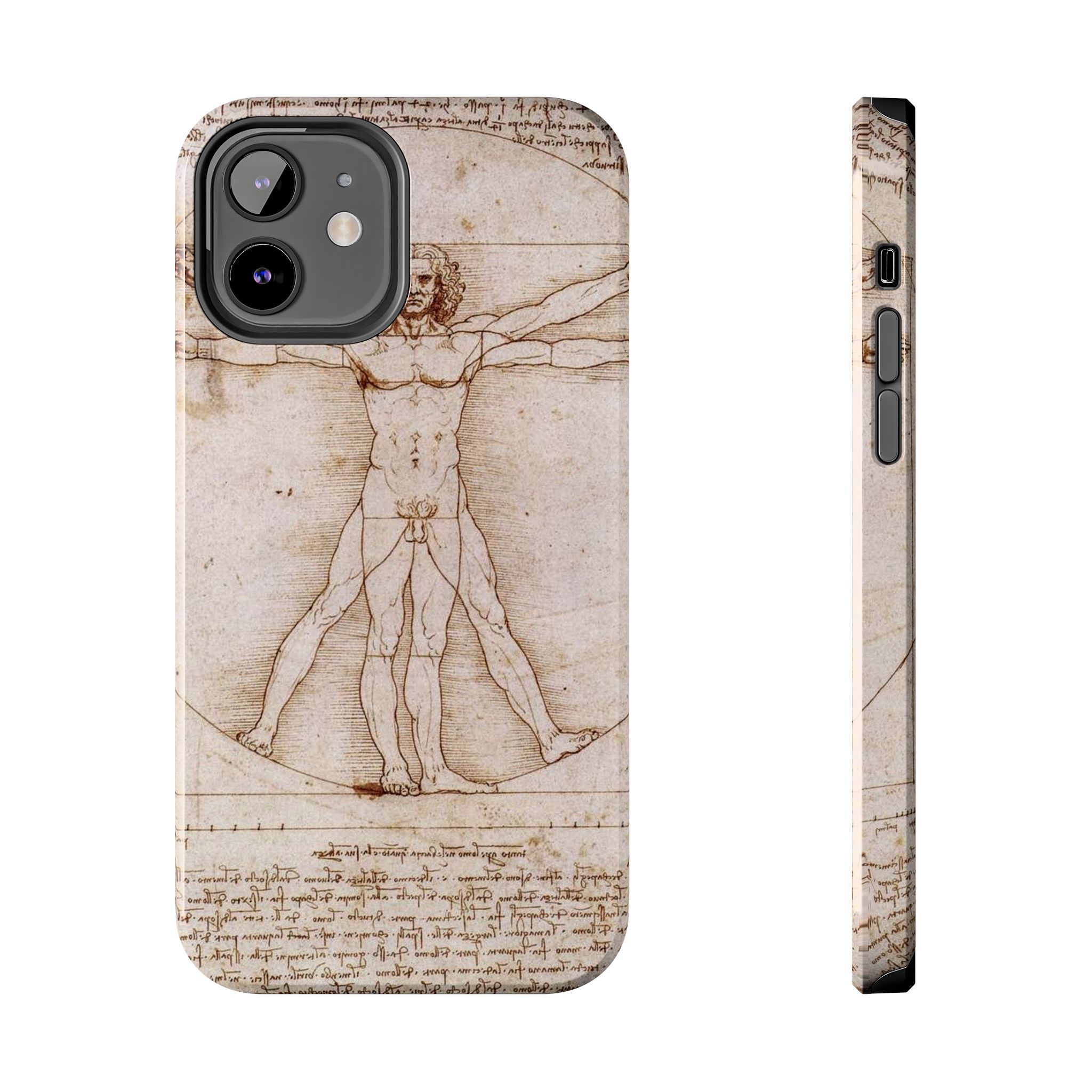 Leonardo Da Vinci's Vitruvian Man Tough Phone Case - Image 9