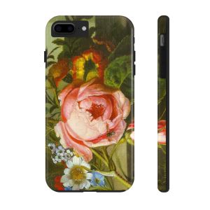 Rachel Ruysch, Rose Branch with Beetle, 1741 Tough Phone Case