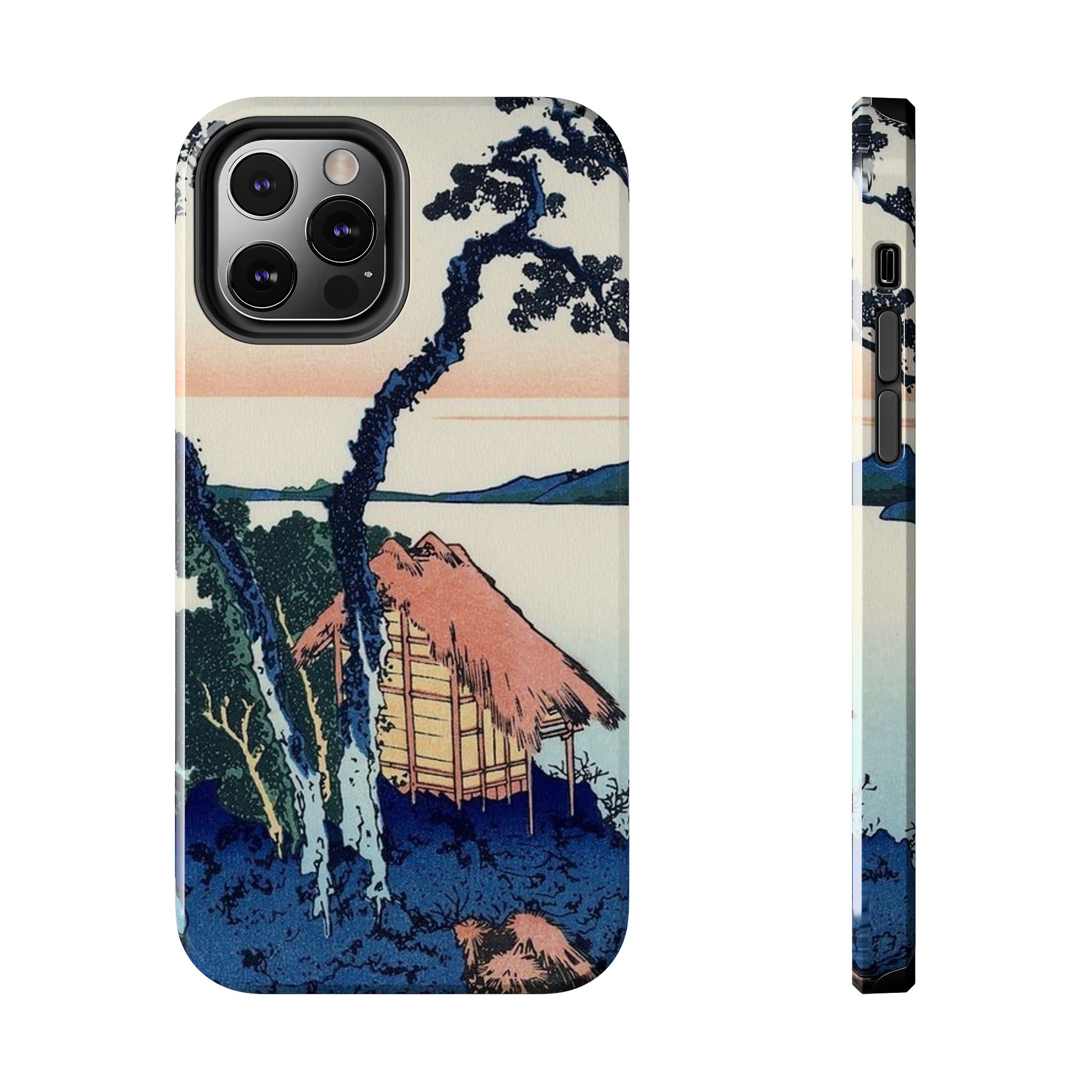 Hokusai, Lake Suwa in the Shinano Province Tough Phone Case - Image 11