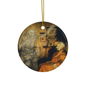 Arthur Rackham, Scrooge and the Ghost of Marley, 3" Ceramic Ornament