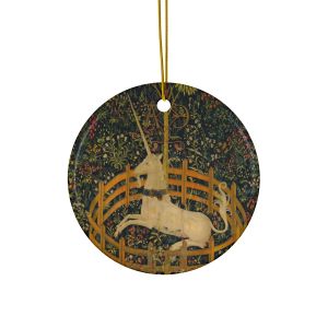 Unicorn Tapestry 3" Ceramic Ornament